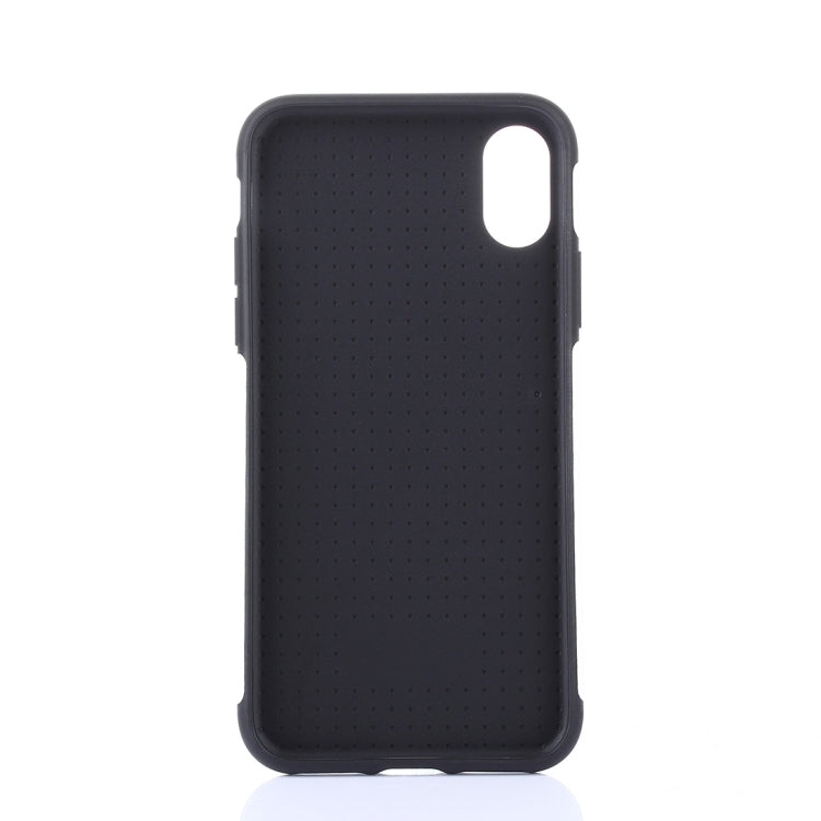 For iPhone X / XS Carbon Fiber TPU Shockproof Protective Back Cover Case