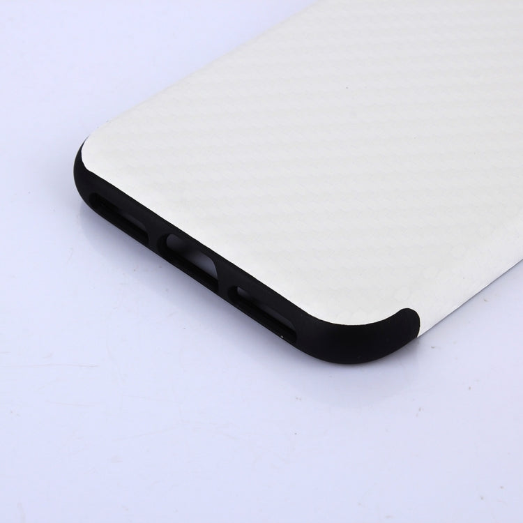 For iPhone X / XS Carbon Fiber TPU Shockproof Protective Back Cover Case