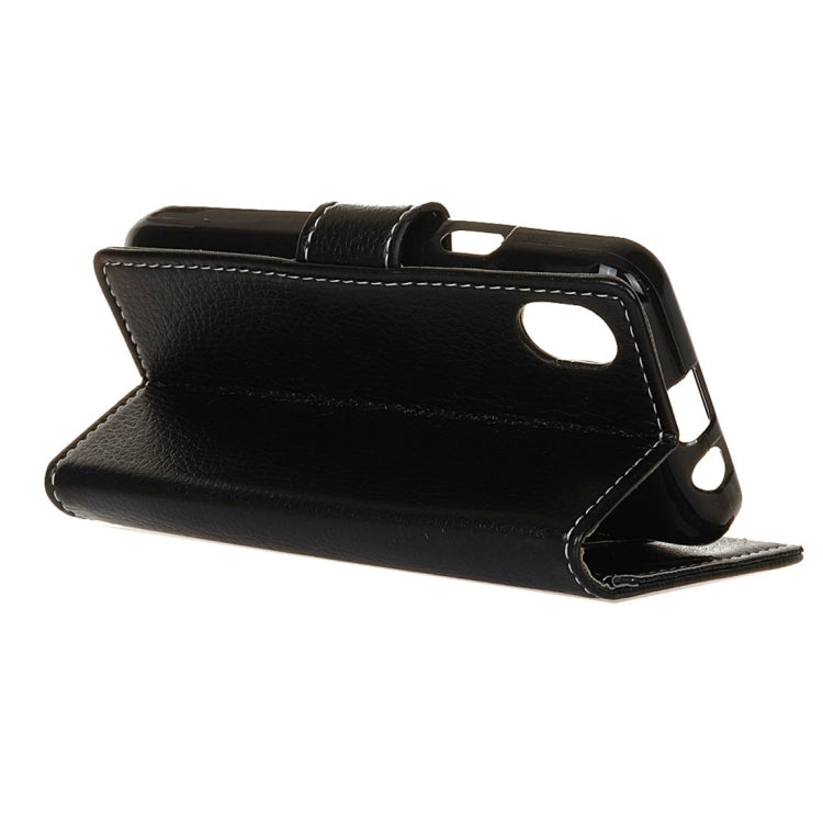 For iPhone X / XS Litchi Texture Horizontal Flip Leather Case with Holder & Card Slots & Wallet & Photo Frame