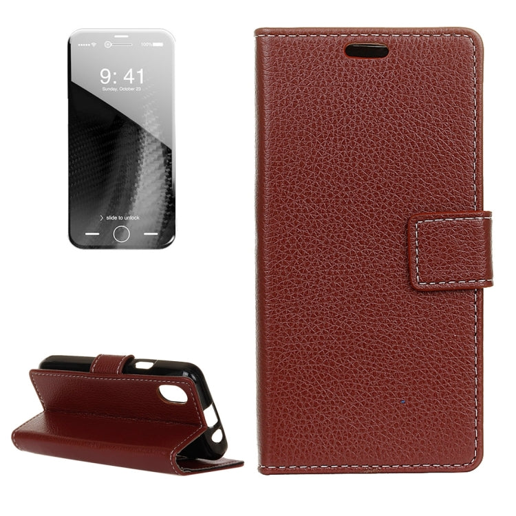 For iPhone X / XS Litchi Texture Horizontal Flip Leather Case with Holder & Card Slots & Wallet & Photo Frame