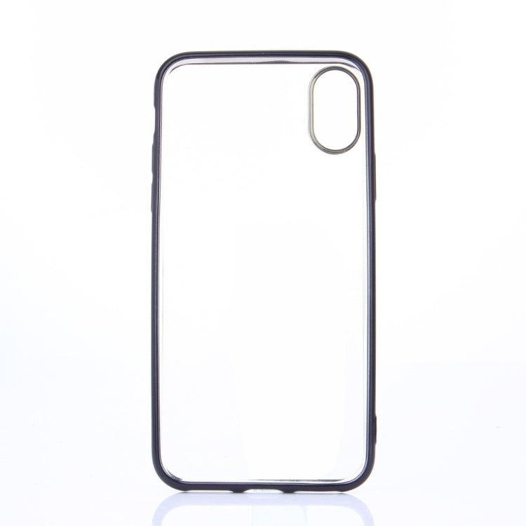 For iPhone X / XS Electroplating Side TPU Protective Back Cover Case