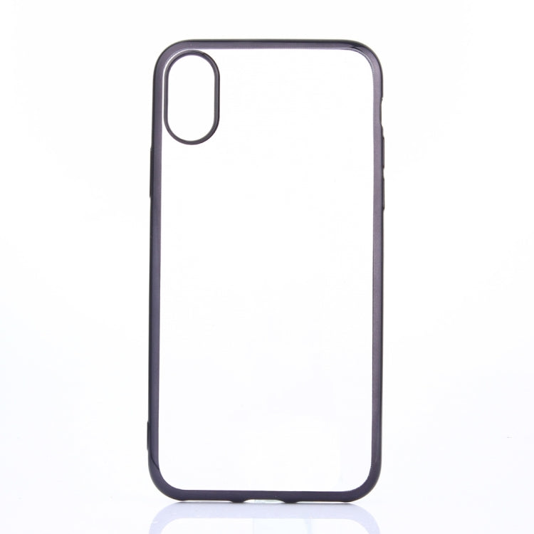 For iPhone X / XS Electroplating Side TPU Protective Back Cover Case
