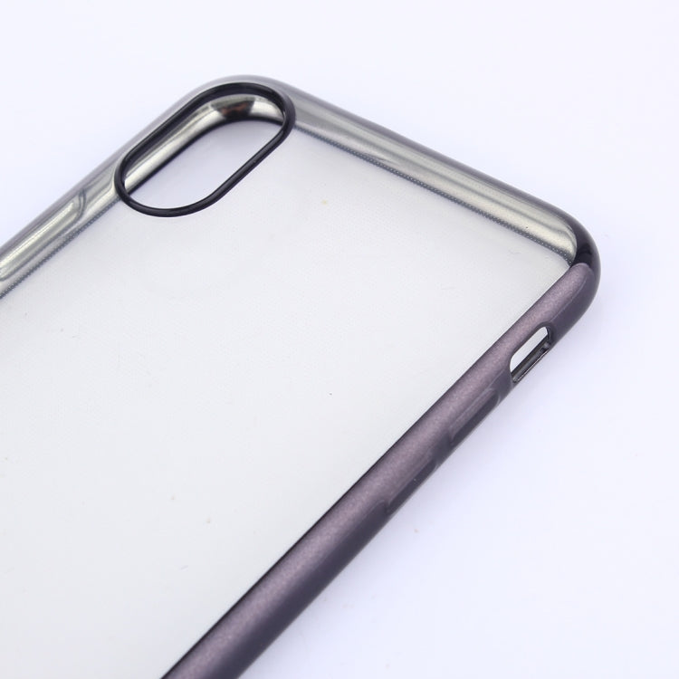 For iPhone X / XS Electroplating Side TPU Protective Back Cover Case