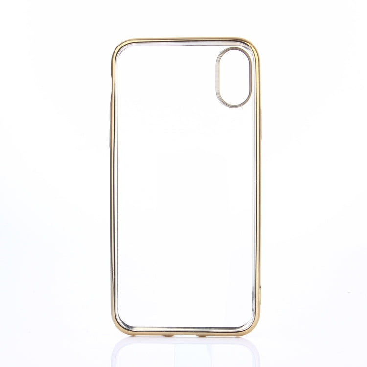For iPhone X / XS Electroplating Side TPU Protective Back Cover Case
