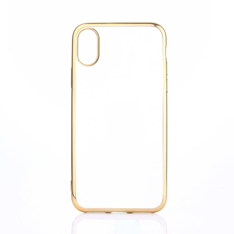 For iPhone X / XS Electroplating Side TPU Protective Back Cover Case