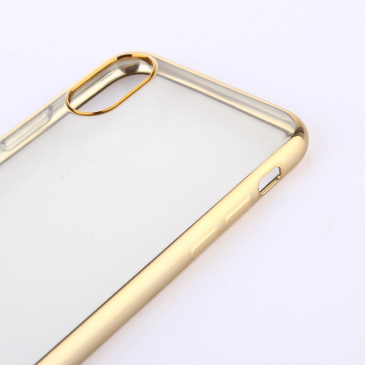 For iPhone X / XS Electroplating Side TPU Protective Back Cover Case
