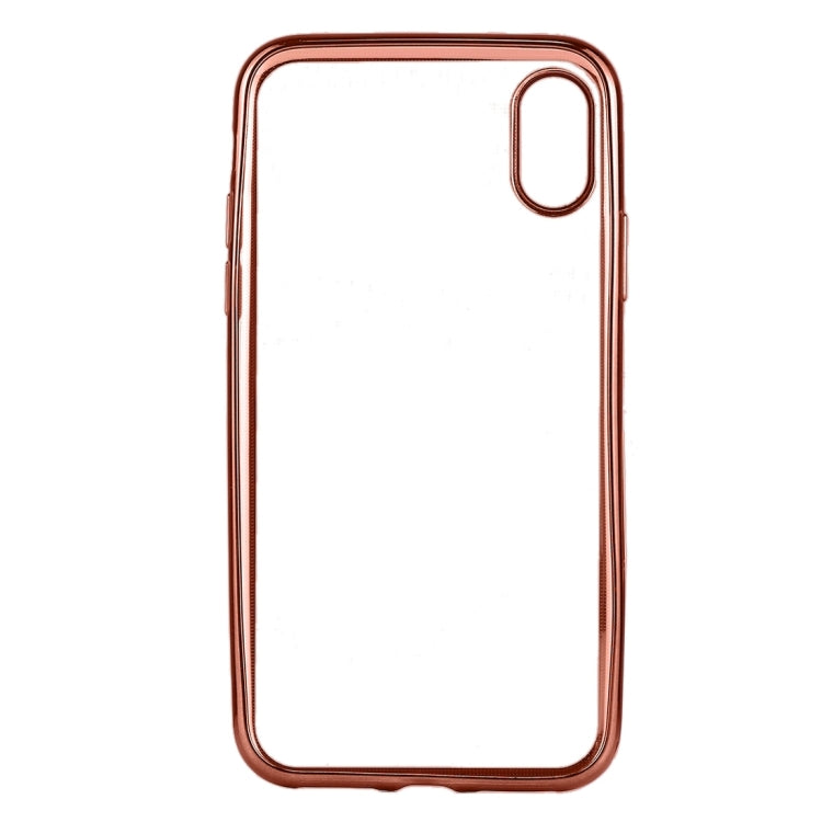 For iPhone X / XS Electroplating Side TPU Protective Back Cover Case