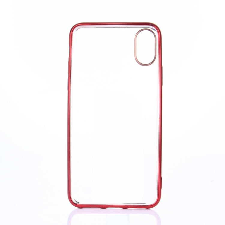 For iPhone X / XS Electroplating Side TPU Protective Back Cover Case