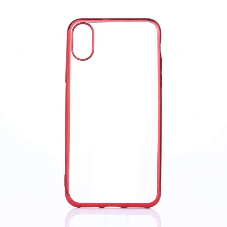 For iPhone X / XS Electroplating Side TPU Protective Back Cover Case