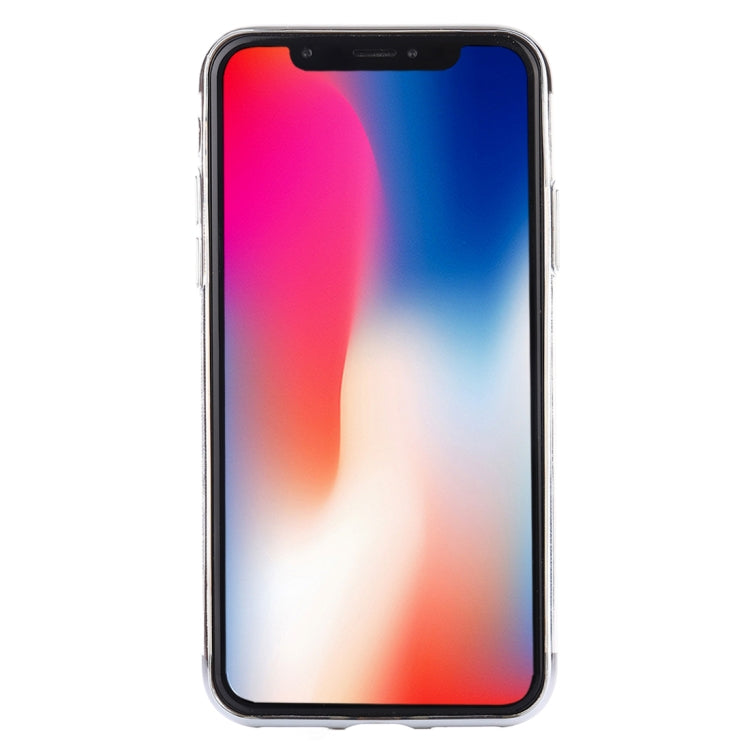 For iPhone X / XS Three Sections Electroplating Side TPU Protective Back Cover Case