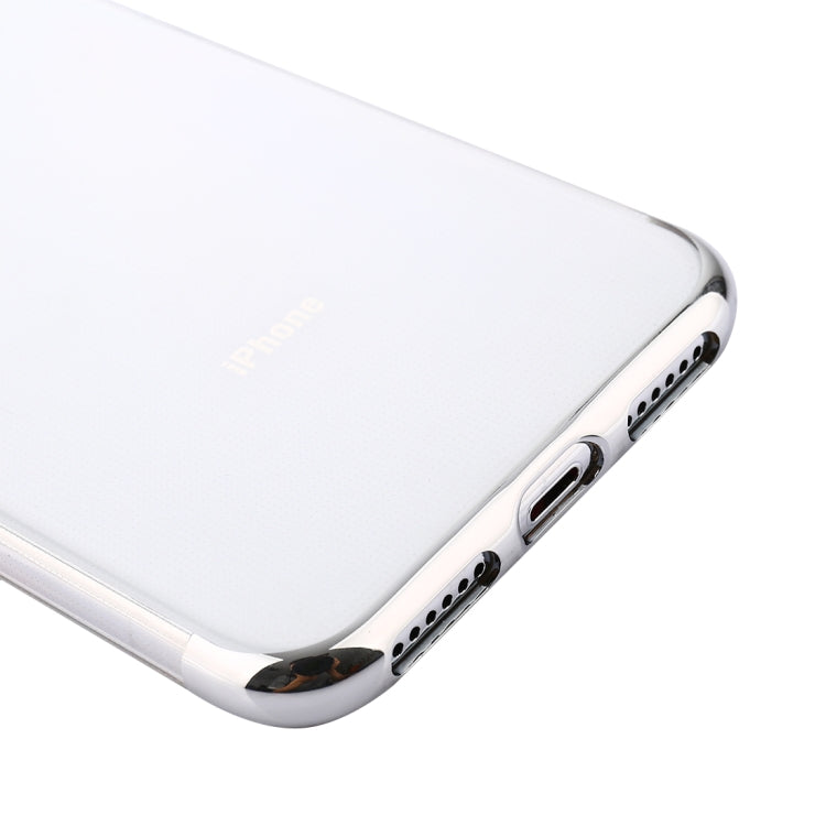 For iPhone X / XS Three Sections Electroplating Side TPU Protective Back Cover Case
