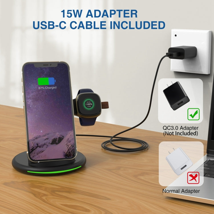 W-02C Magnetic Vertical 3 In 1 Wireless Charger,AU Plug