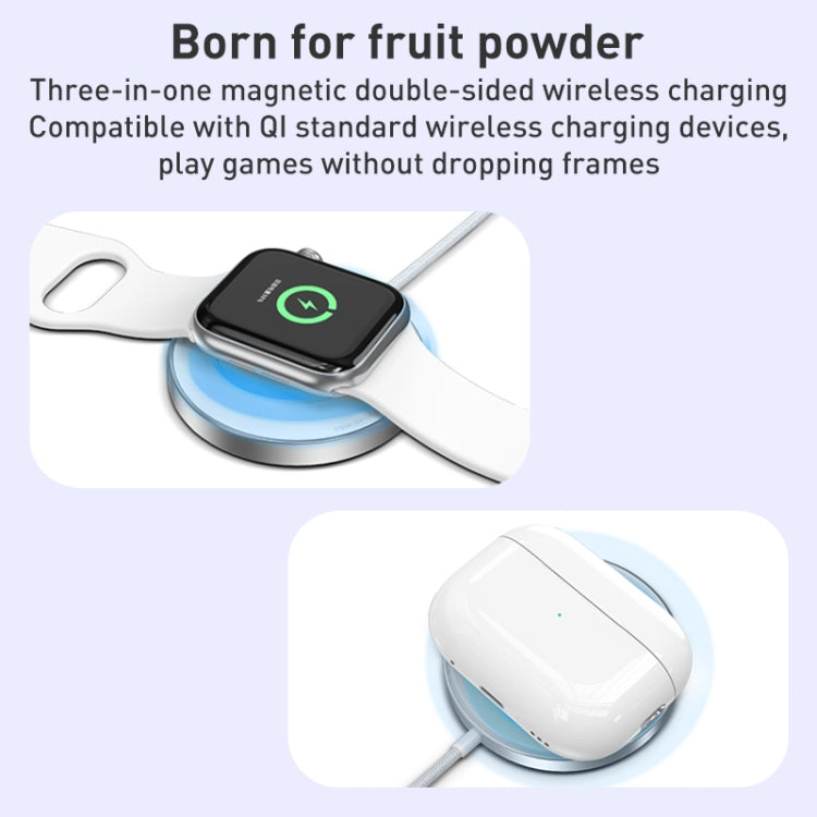 WA23 15W USB / Type-C 3 in 1 Magnetic Wireless Charger