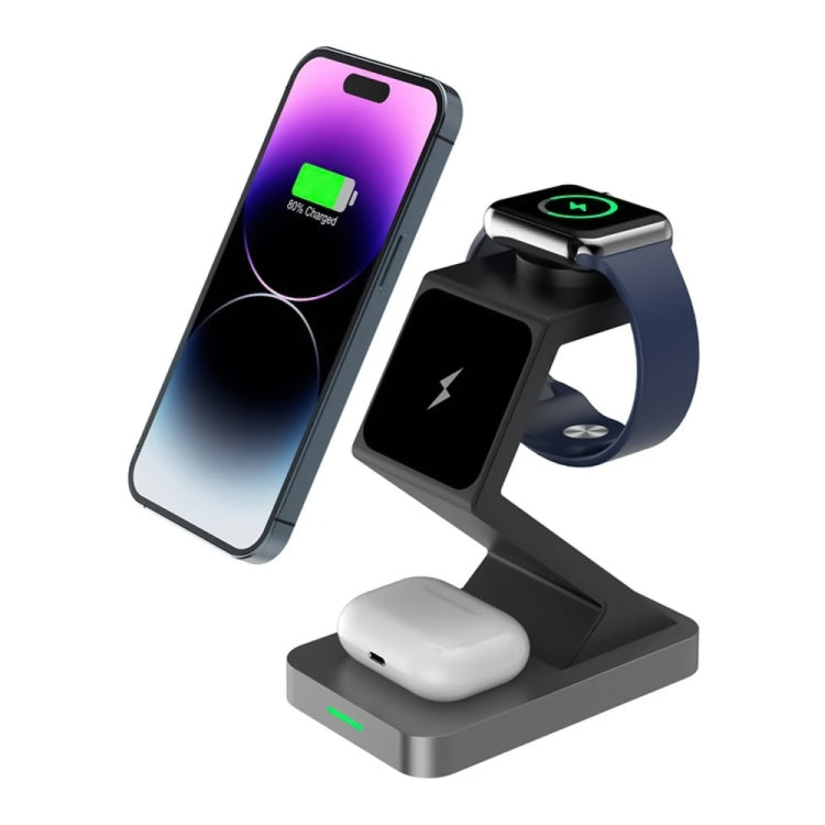 X3 15W 3 in 1 Magnetic Wireless Charger for iPhone, Apple Watch, AirPods