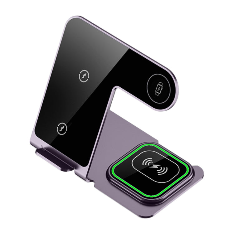 W43 15W 3 in 1 Aluminum Alloy Wireless Charging Stand