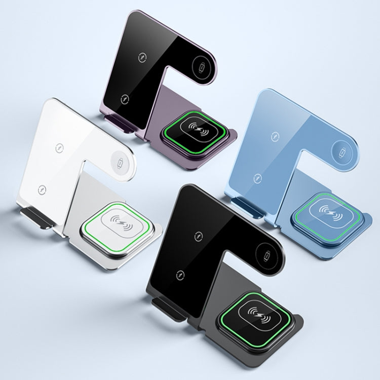 W43 15W 3 in 1 Aluminum Alloy Wireless Charging Stand
