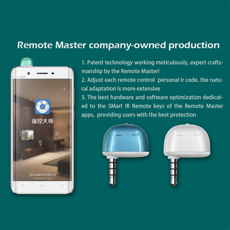V2.0 Smart Universal IR Remote Control Key for iOS & Android, Random Color Delivery, For iPhone, Galaxy, Huawei, Xiaomi, HTC, Google, Sony, LG and Other Smartphones