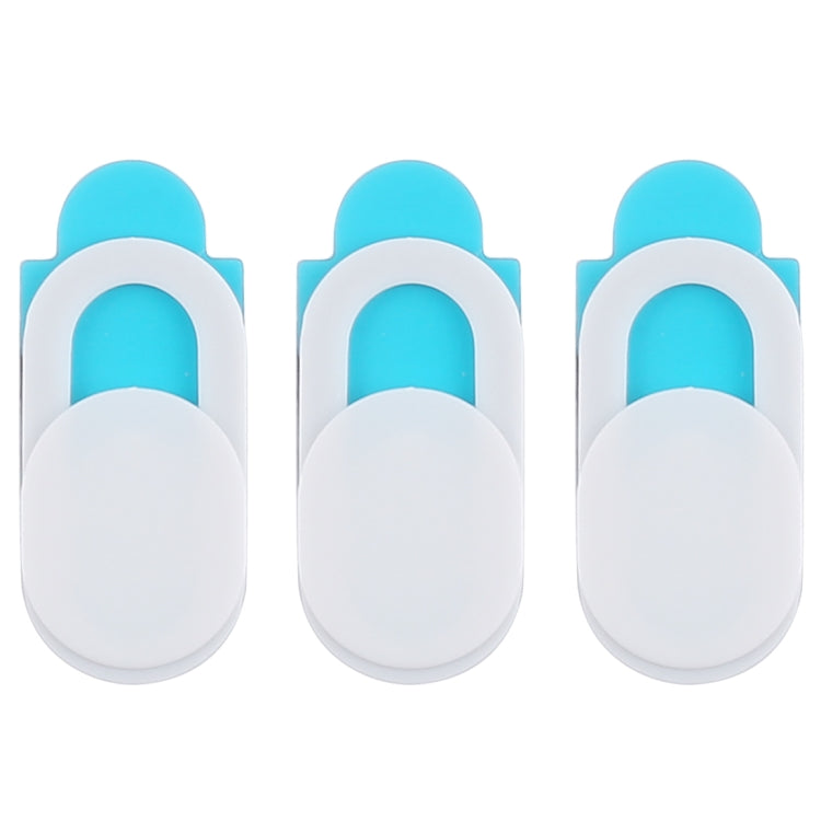 3 PCS Elliptical Appearance Universal Ultra-thin Design WebCam Cover Shutter Slider Camera Cover for Laptop / iPad / PC / Tablet / Cell Phones(White)