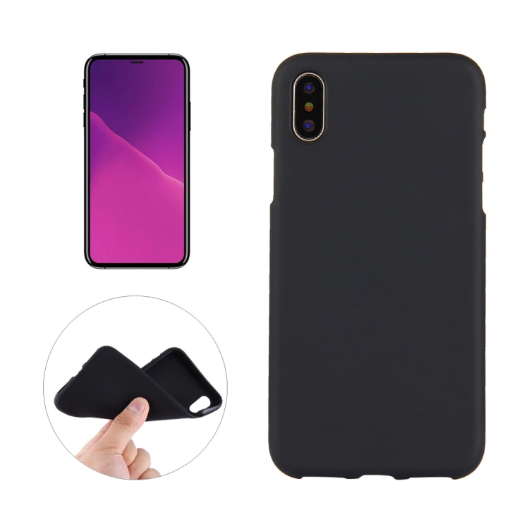 For iPhone X / XS Solid Color Frosted Soft TPU Protective Back Cover Case