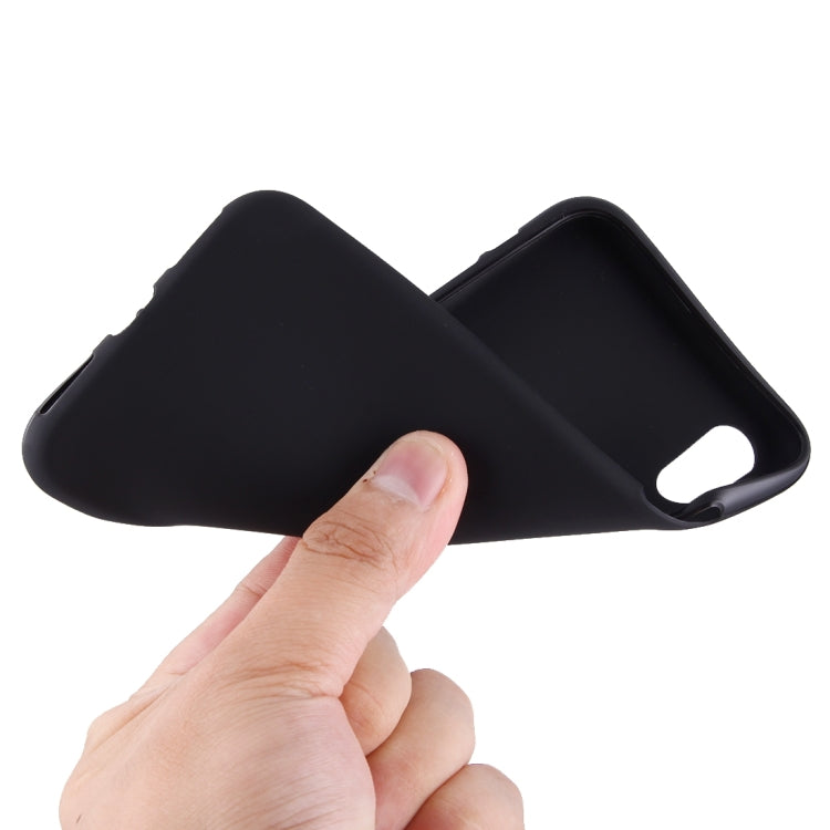 For iPhone X / XS Solid Color Frosted Soft TPU Protective Back Cover Case