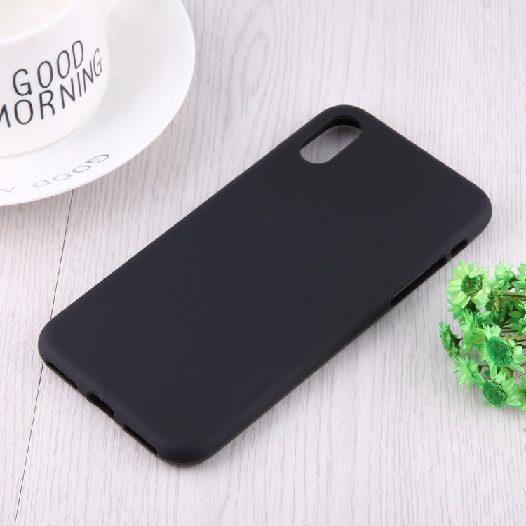 For iPhone X / XS Solid Color Frosted Soft TPU Protective Back Cover Case