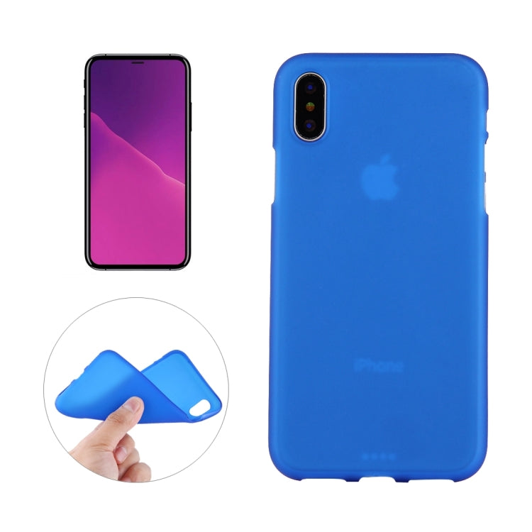 For iPhone X / XS Solid Color Frosted Soft TPU Protective Back Cover Case