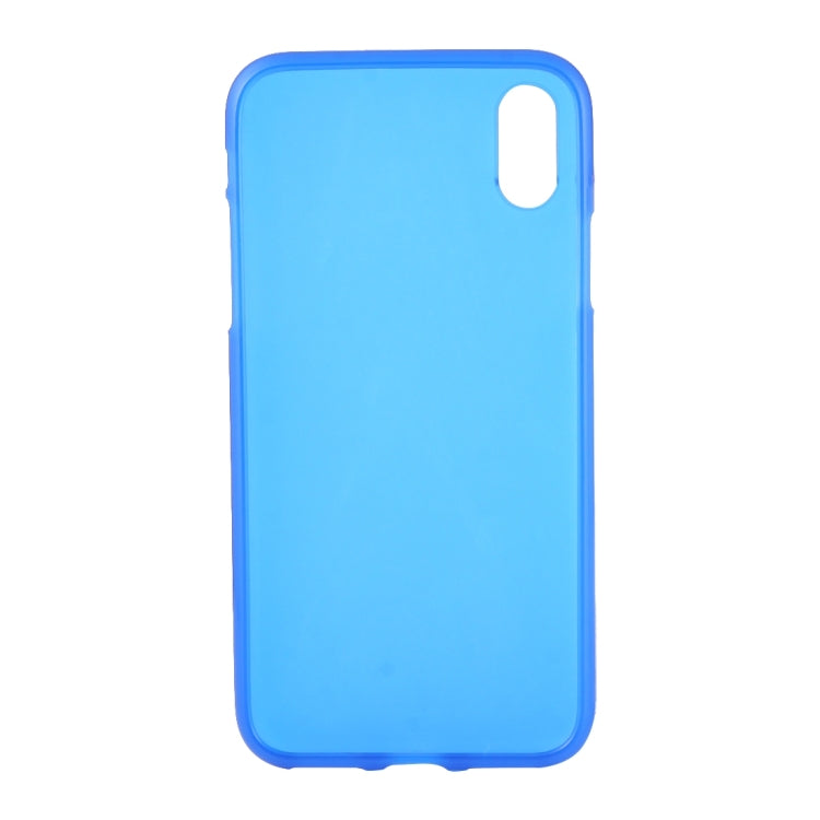 For iPhone X / XS Solid Color Frosted Soft TPU Protective Back Cover Case