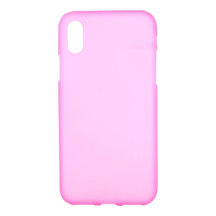 For iPhone X / XS Solid Color Frosted Soft TPU Protective Back Cover Case