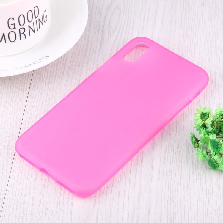 For iPhone X / XS Solid Color Frosted Soft TPU Protective Back Cover Case