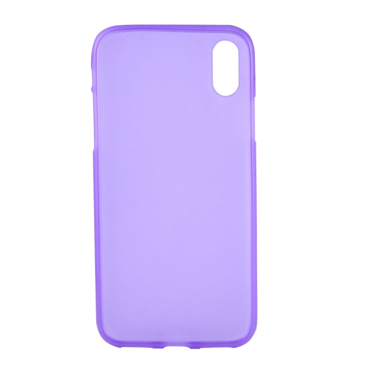 For iPhone X / XS Solid Color Frosted Soft TPU Protective Back Cover Case