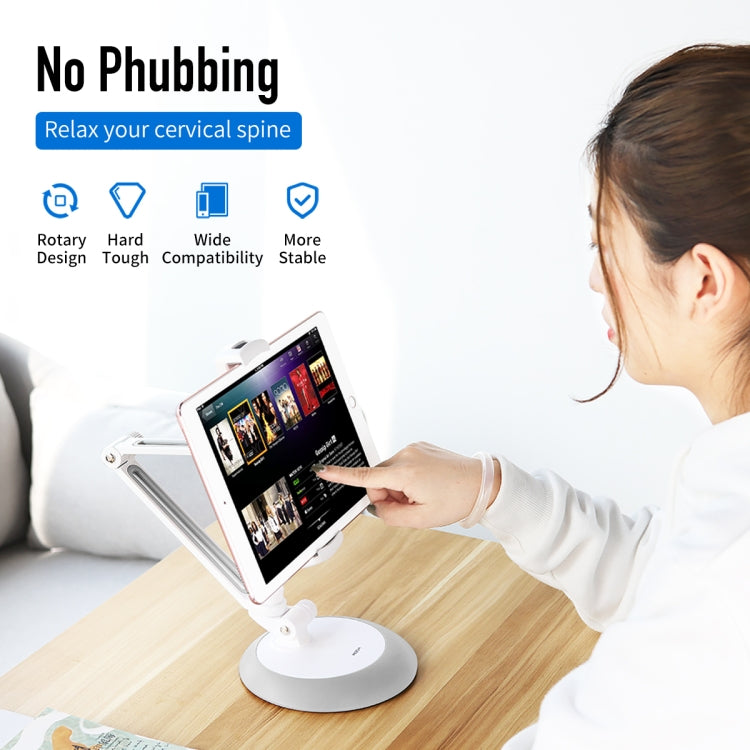 ROCK RPH-0878 5 - 10.5 Inch Phones / Tablets Universal Adjustable Desktop Stand(Silver)