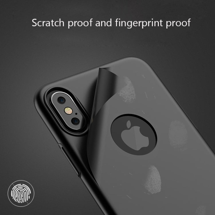 For iPhone X / XS AIQAA Solid Color Metal Paint Plastic PC Dropproof Protective case with Bear Ring Holder