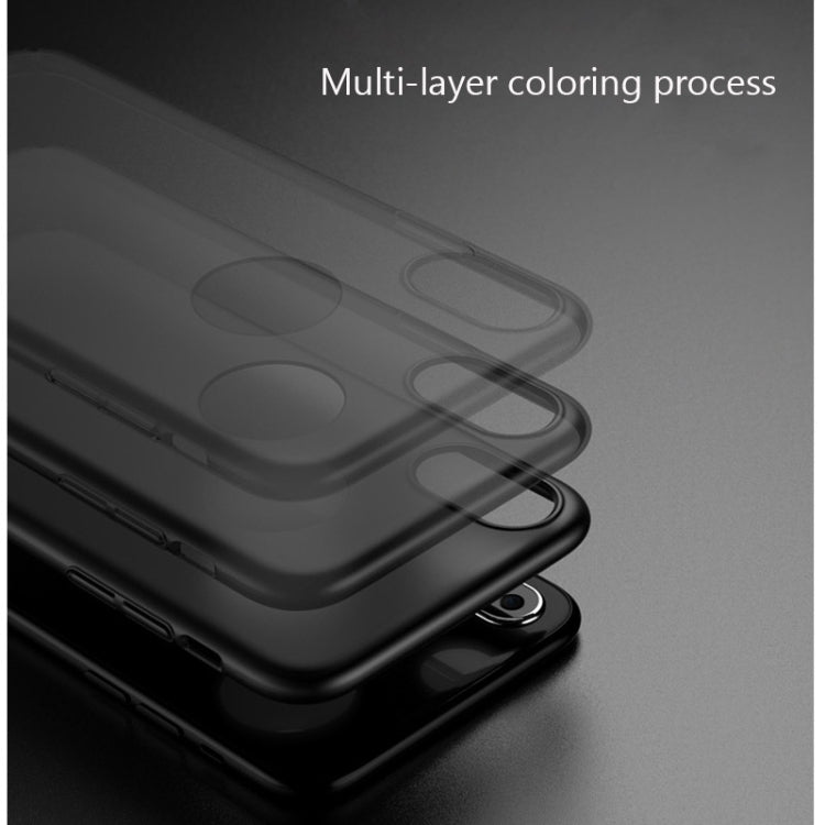For iPhone X / XS AIQAA Solid Color Metal Paint Plastic PC Dropproof Protective case with Bear Ring Holder