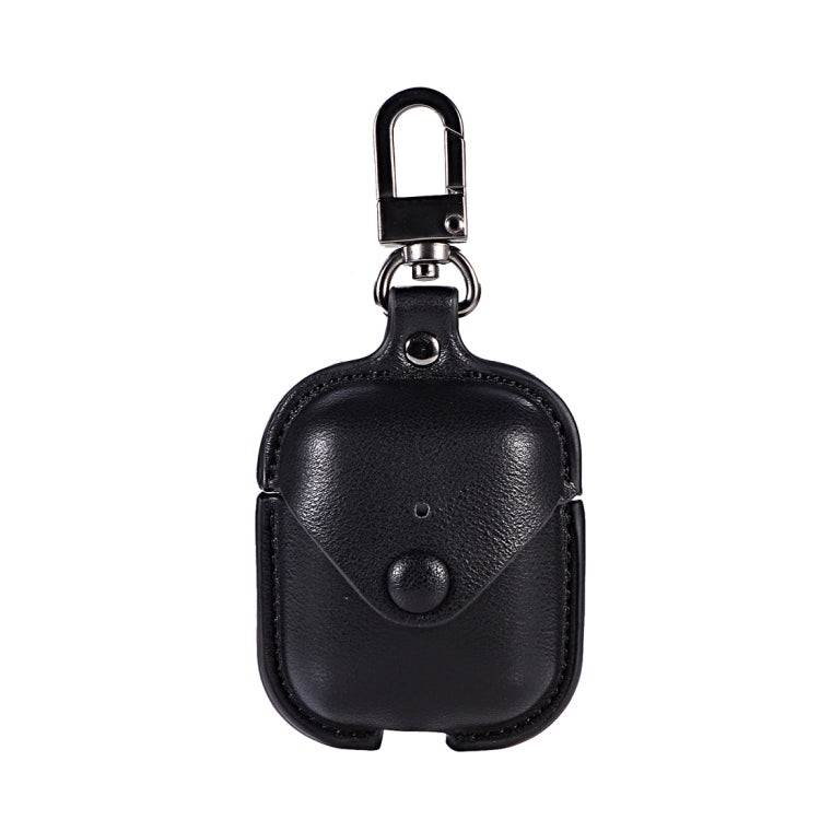 PU Leather Wireless Bluetooth Earphone Protective Case for Apple AirPods 1 / 2, with Metal Buckle