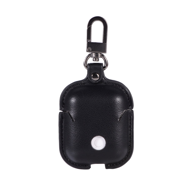 PU Leather Wireless Bluetooth Earphone Protective Case for Apple AirPods 1 / 2, with Metal Buckle
