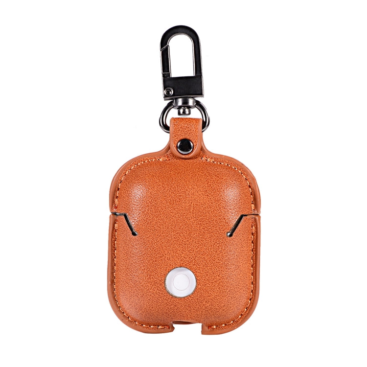 PU Leather Wireless Bluetooth Earphone Protective Case for Apple AirPods 1 / 2, with Metal Buckle