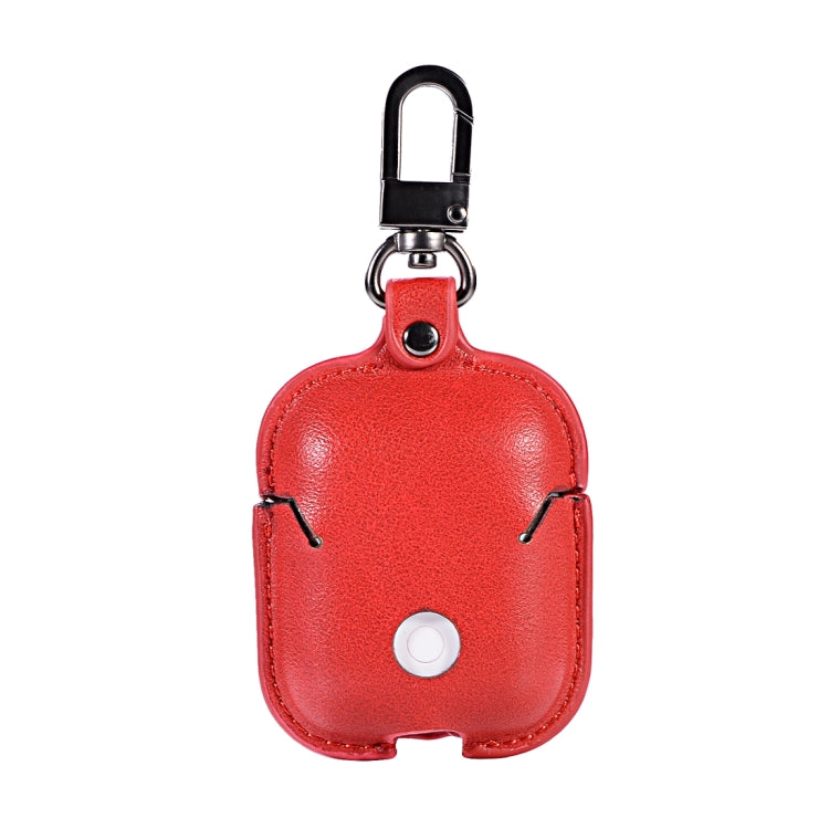 PU Leather Wireless Bluetooth Earphone Protective Case for Apple AirPods 1 / 2, with Metal Buckle