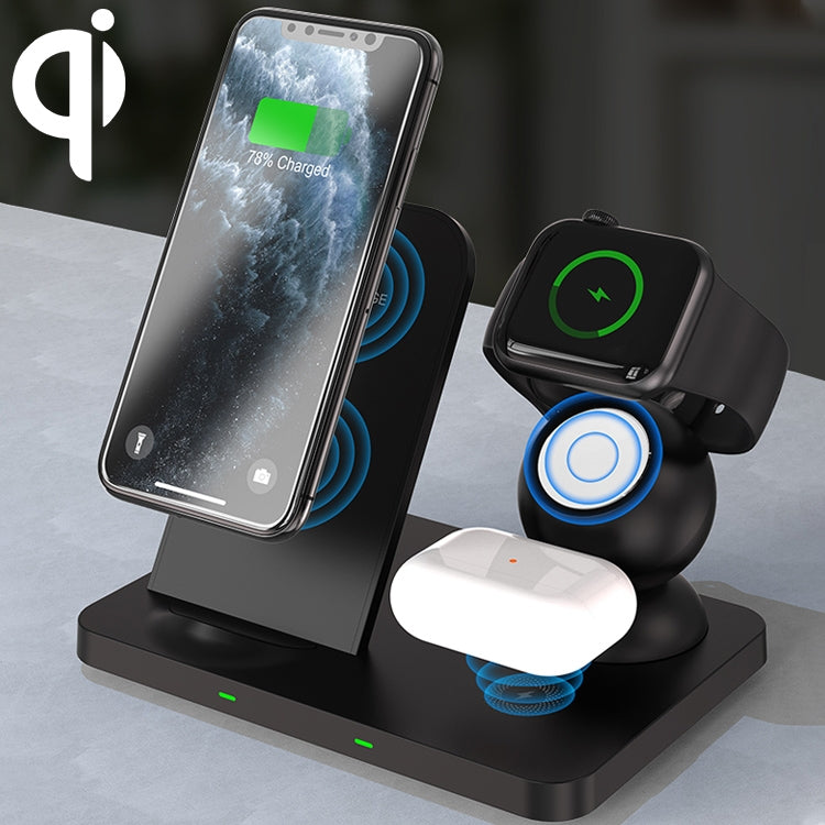 W57 3 In 1 Wireless Charger Holder Charging Station for iPhone / Apple Watch / AirPods
