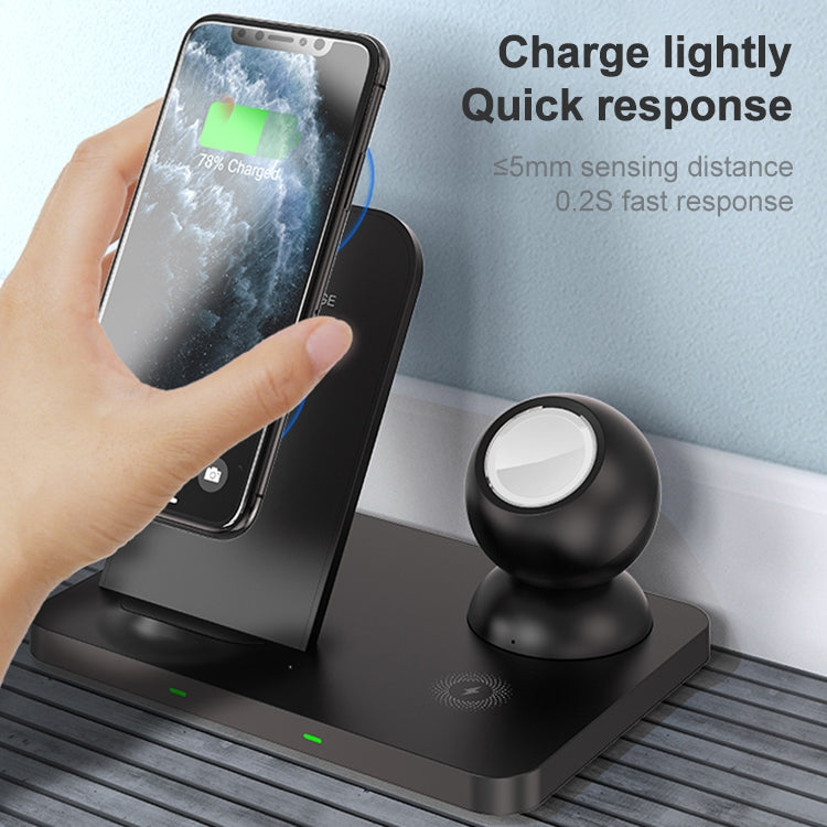 W57 3 In 1 Wireless Charger Holder Charging Station for iPhone / Apple Watch / AirPods