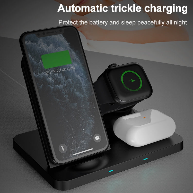 W57 3 In 1 Wireless Charger Holder Charging Station for iPhone / Apple Watch / AirPods