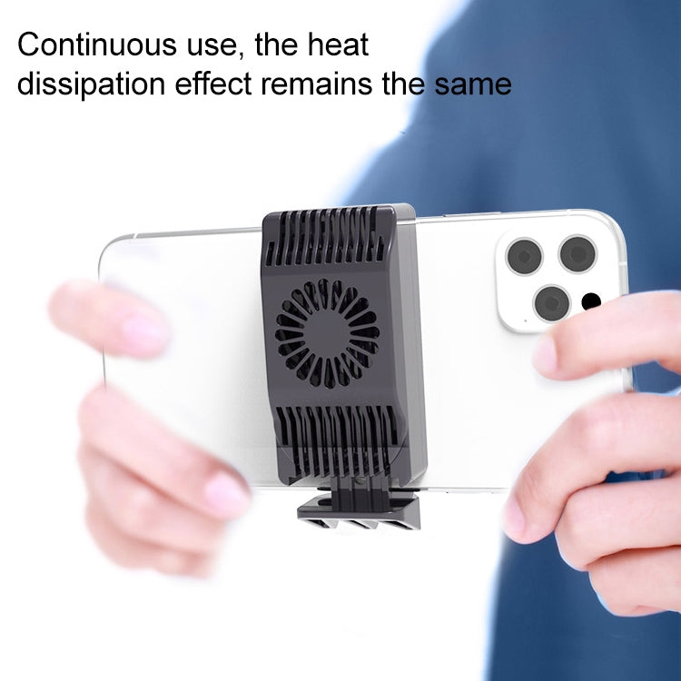 Type-C / USB-C Port Back Clamp Type Semiconductor Refrigeration Mobile Phone Heat Dissipation Bracket, Compatible with 4-6.7 inch Mobile Phones