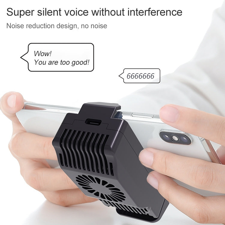 Type-C / USB-C Port Back Clamp Type Semiconductor Refrigeration Mobile Phone Heat Dissipation Bracket, Compatible with 4-6.7 inch Mobile Phones