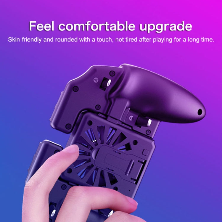 AK77 Plug-in Edition Six-finger Linkage Multi-function Mobile Phone Gamepad with Bracket, Suitable for 4.7-6.5 inch Mobile Phones