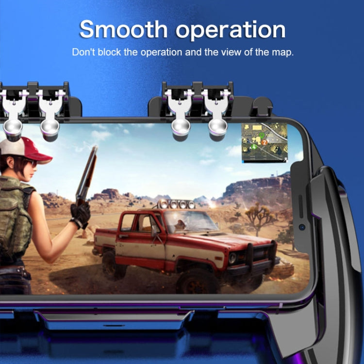 K21 Six-finger Linkage Multi-function Mobile Phone Gamepad with Bracket, Suitable for 4.7-6.5 inch Mobile Phones