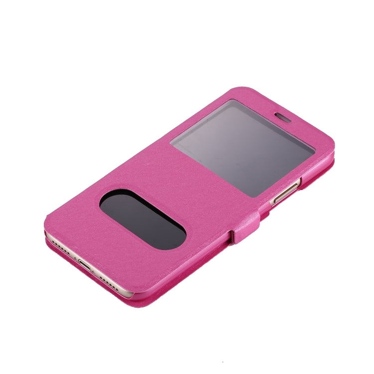 For iPhone X / XS Silk Texture Horizontal Flip Leather Case with Call Display ID & Sleep / Wake-up Function & Holder