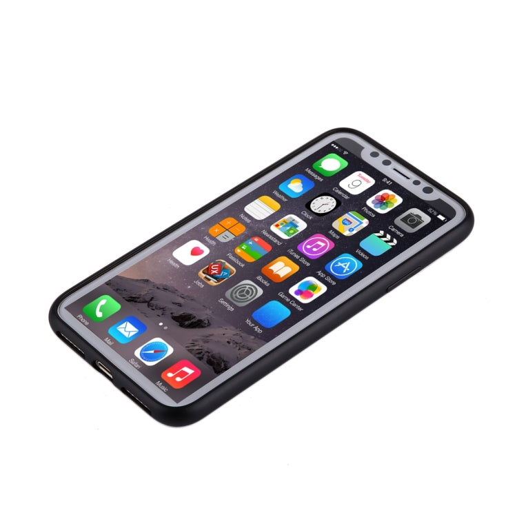 For iPhone X / XS Pure Color Electroplating Oil Spout TPU Protective Back Cover Case