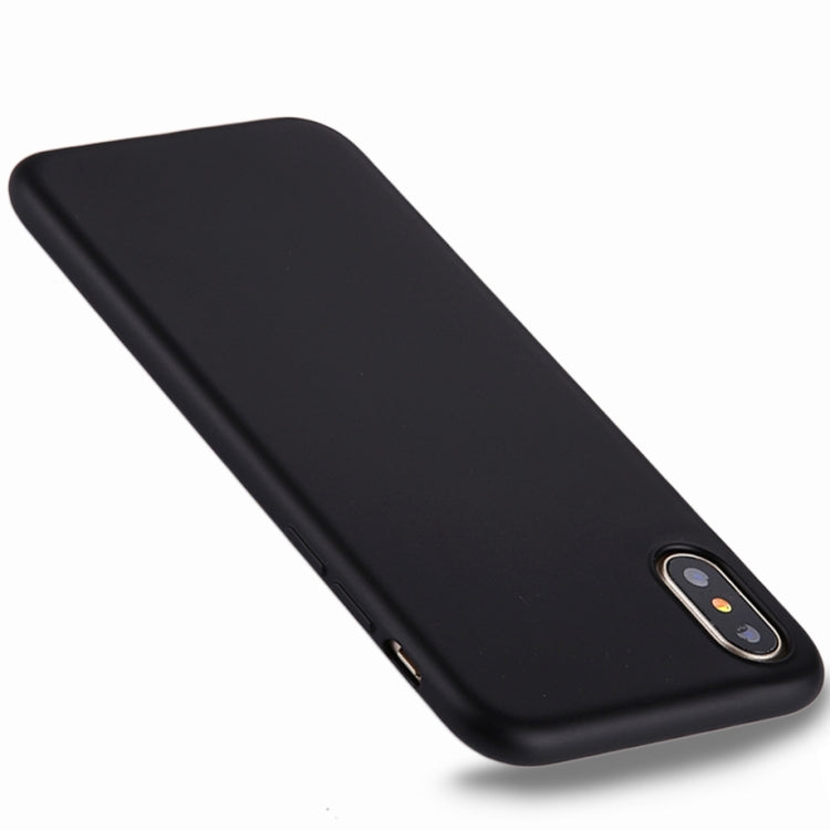For iPhone X / XS Pure Color Electroplating Oil Spout TPU Protective Back Cover Case