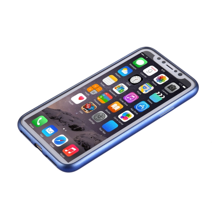 For iPhone X / XS Pure Color Electroplating Oil Spout TPU Protective Back Cover Case