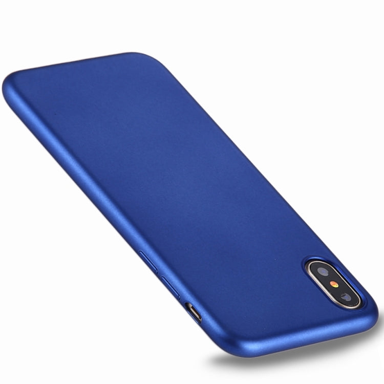 For iPhone X / XS Pure Color Electroplating Oil Spout TPU Protective Back Cover Case
