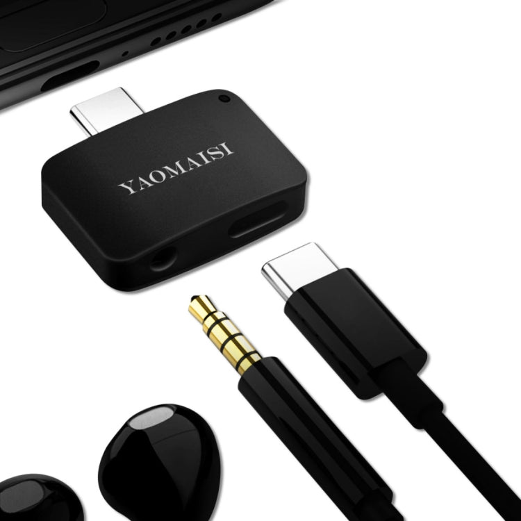 YAOMAISI Q15 2.4A 2 in 1 Type-C Aluminium Alloy Music + Charger Female Adapter Audio Converter, Compatible with iOS11 System Such as iPhone X / iPhone 8 & 8 Plus / iPhone 7 & 7 Plus / iPhone 6 & 6s & 6 Plus & 6s Plus / iPad